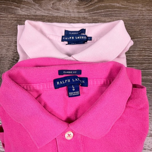 Ralph Lauren Tops - Lot of 2 Ralph Lauren Womens Polo Shirts Size L Collared Golf Preppy Summer Cute